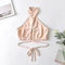 Top Halter Ajustable con Tiras en la Cintura - Estilo Moderno y Versátil