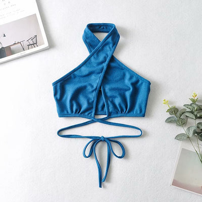 Top Halter Ajustable con Tiras en la Cintura - Estilo Moderno y Versátil - Image 4