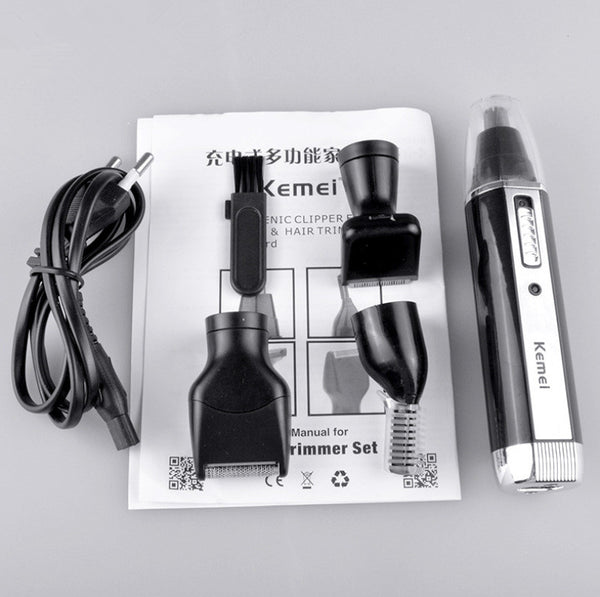 Depilador Nasal Eléctrico 4 en 1 - Set Completo con Carga Recargable