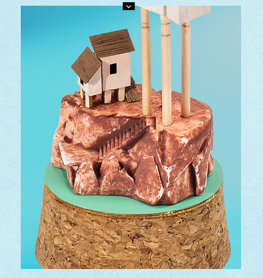 Casa Miniatura de Madera DIY con Botella Flotante - Villa Completa con Muebles - Image 11