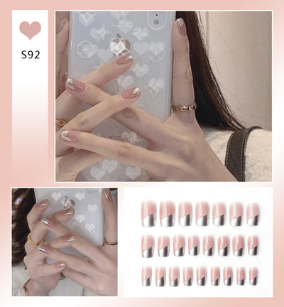 Uñas Postizas Decoradas - Diseños Artísticos Largos y Cortos - Image 10