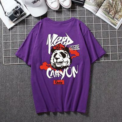 Camiseta Suelta Hip-Hop Talla Grande Estilo Big Brother Panda - Image 3