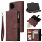 Funda Cartera iPhone 11 Pro Max con Cremallera y Múltiples Compartimentos - Cuero Retro Mate