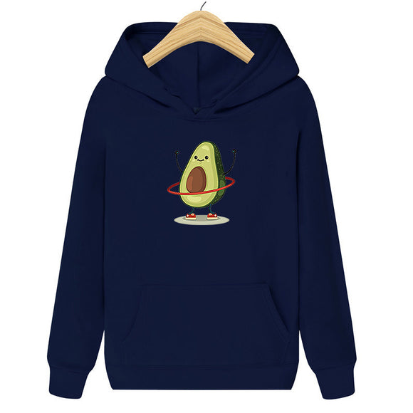 Sudadera con Capucha Estampado Aguacate para Saltar