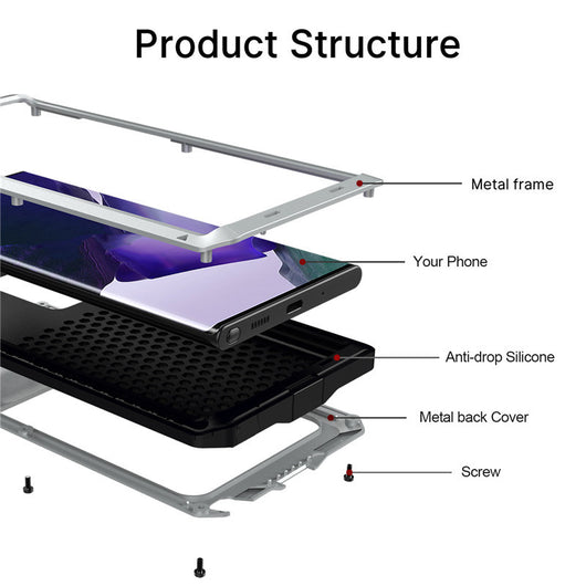 Funda Protectora Samsung Galaxy Note20 Ultra - Metal y Silicona Resistente a Caídas - Image 19