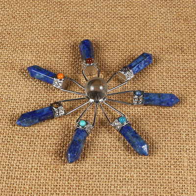 Columna de Cristal Amatista con Transmisores de Energía de los Siete Chakras - Image 9