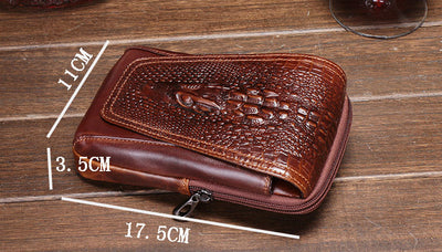 Cinturón de Cuero Genuino 6.4" con Bolsa de Relieve Tridimensional - Image 10
