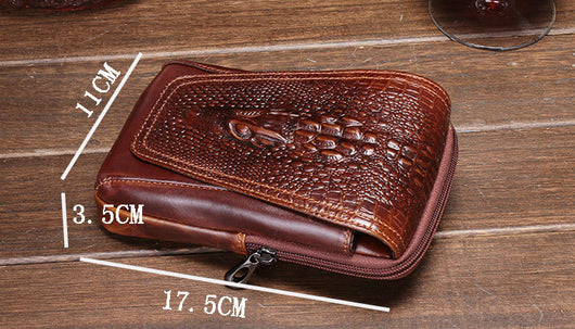 Cinturón de Cuero Genuino 6.4" con Bolsa de Relieve Tridimensional - Image 10