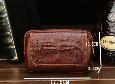 Cinturón de Cuero Genuino 6.4" con Bolsa de Relieve Tridimensional - Image 11