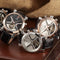 Reloj Automático Flywheel para Hombre con Correa de Cuero