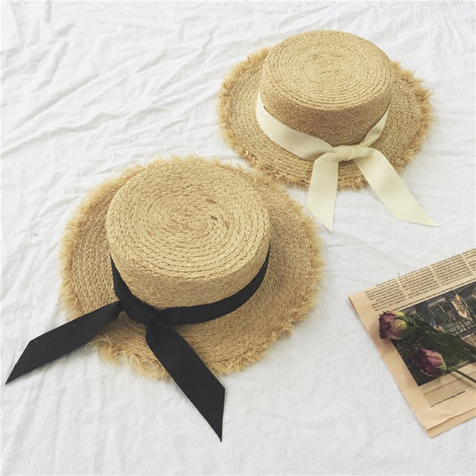 Sombrero Panamá de Rafia para Mujer - Ala Ancha con Protección UV y Lazo - Image 6