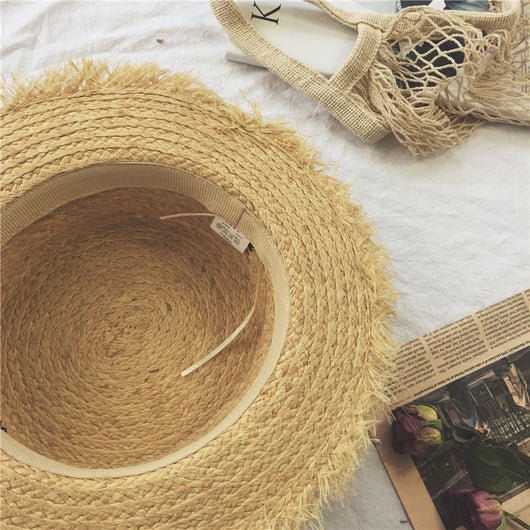 Sombrero Panamá de Rafia para Mujer - Ala Ancha con Protección UV y Lazo - Image 7