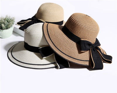 Sombrero de Playa Plegable con Lazo Negro - Ala Ancha Panama Mujer - Image 6