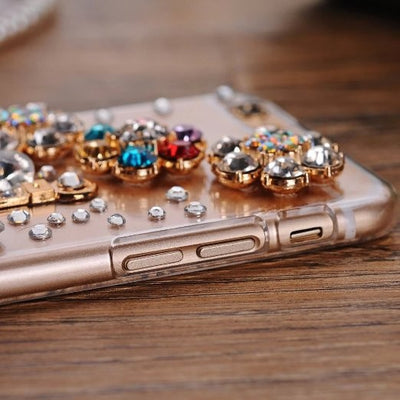 Funda iPhone Transparente con Diseño Botella de Perfume y Cristales Brillantes - Image 8