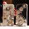 Funda iPhone Transparente con Diseño Botella de Perfume y Cristales Brillantes