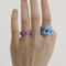 Anillo de Goteo de Aceite Artesanal - Joya de Diseño Exagerado Dongdaemun
