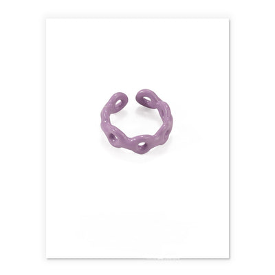 Anillo de Goteo de Aceite Artesanal - Joya de Diseño Exagerado Dongdaemun - Image 7