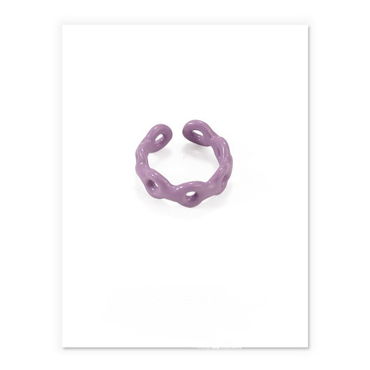 Anillo de Goteo de Aceite Artesanal - Joya de Diseño Exagerado Dongdaemun - Image 7