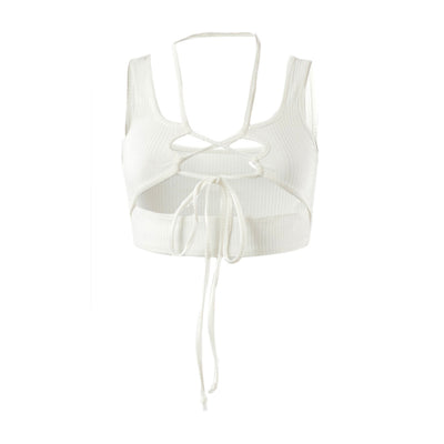 Blusa Halter sin Mangas con Detalle Hueco en la Cintura - Image 7