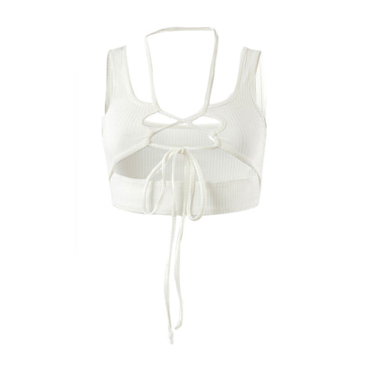Blusa Halter sin Mangas con Detalle Hueco en la Cintura - Image 7