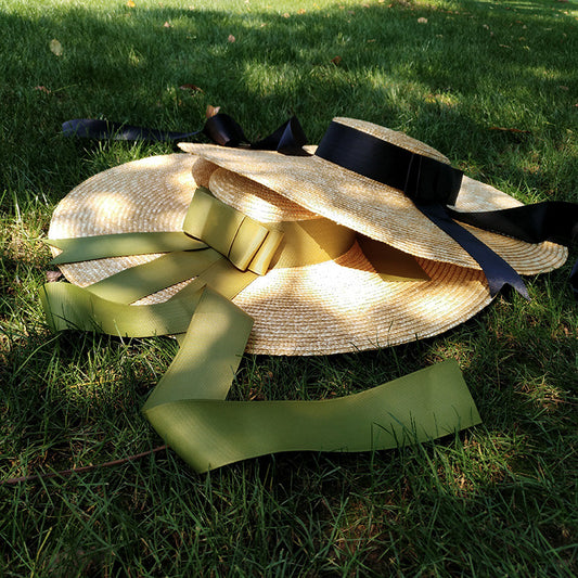 Sombrero de Paja Oversized 15CM para Mujer - Protección Solar Playa con Ala Ancha