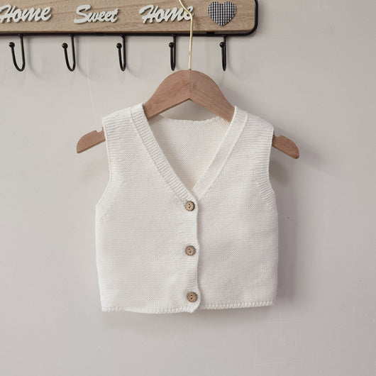 Chaleco Cardigan de Punto Liso Unisex - Image 13
