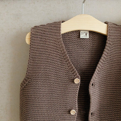 Chaleco Cardigan de Punto Liso Unisex - Image 5