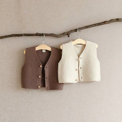 Chaleco Cardigan de Punto Liso Unisex - Image 6