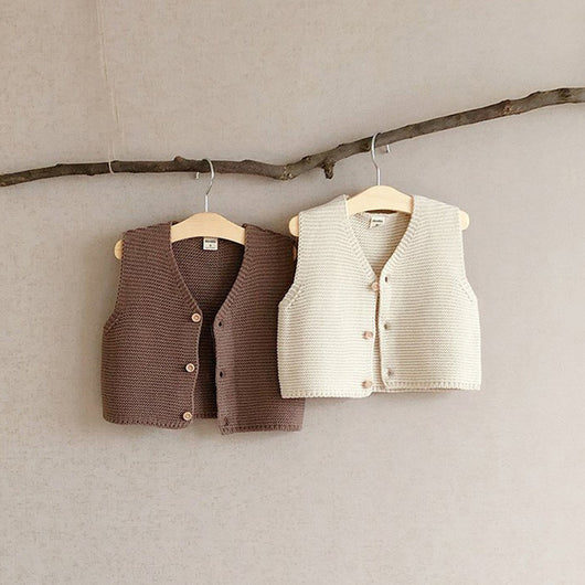 Chaleco Cardigan de Punto Liso Unisex - Image 6
