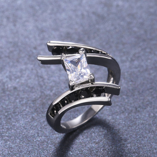 Anillo de Fiesta para Mujer con Circonitas Incrustadas - Diseño Personalidad Creativa
