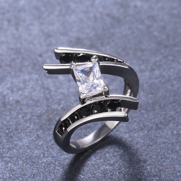 Anillo de Fiesta para Mujer con Circonitas Incrustadas - Diseño Personalidad Creativa