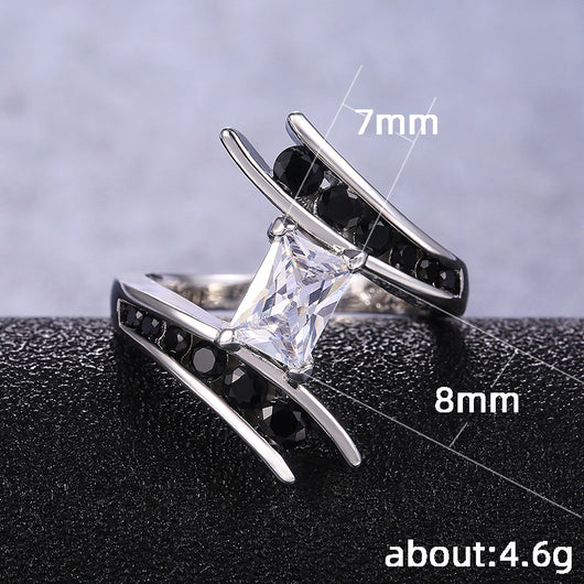 Anillo de Fiesta para Mujer con Circonitas Incrustadas - Diseño Personalidad Creativa - Image 5