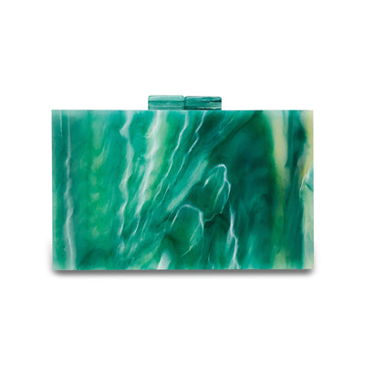 Bolso Cuadrado Verde Esmeralda Acrílico - Cartera de Noche Elegante - Image 4
