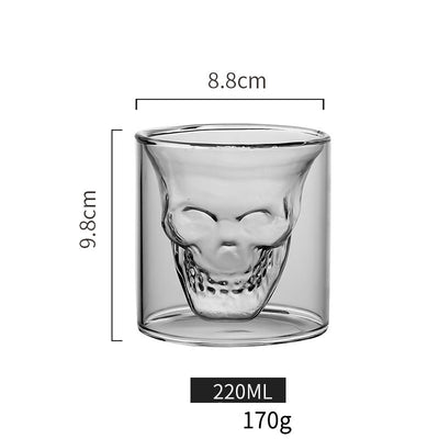 Vaso de Whiskey Doble Capa Diseño Calavera - Copa Premium para Bar - Image 6