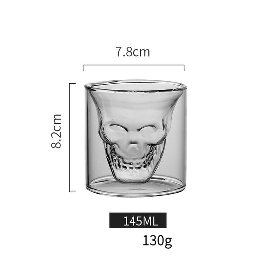 Vaso de Whiskey Doble Capa Diseño Calavera - Copa Premium para Bar - Image 5