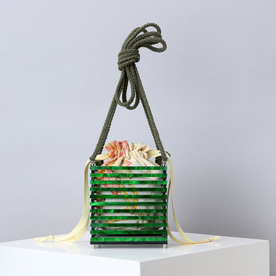 Bolso Playero Tejido a Mano con Diseño Calado y Correa Extraíble - Image 7