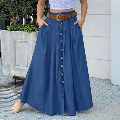Falda Larga Clásica Talle Alto para Mujer Primavera - Image 11