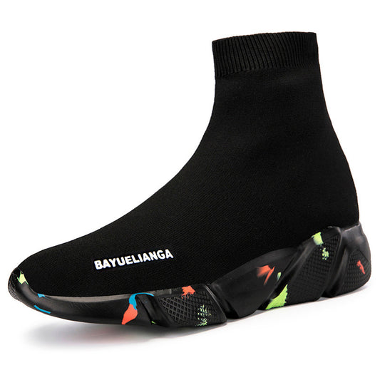 Zapatillas Deportivas Tejidas Elásticas de Caña Alta para Mujer - Image 2