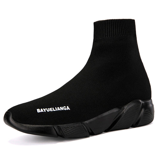 Zapatillas Deportivas Tejidas Elásticas de Caña Alta para Mujer