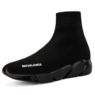 Zapatillas Deportivas Tejidas Elásticas de Caña Alta para Mujer