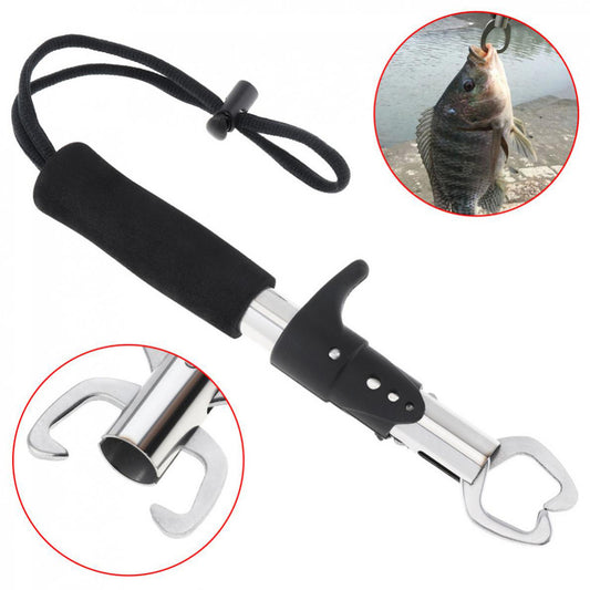 Pinza de Control de Peces Acero Inoxidable con Doble Hebilla - Herramienta Profesional de Pesca - Image 2