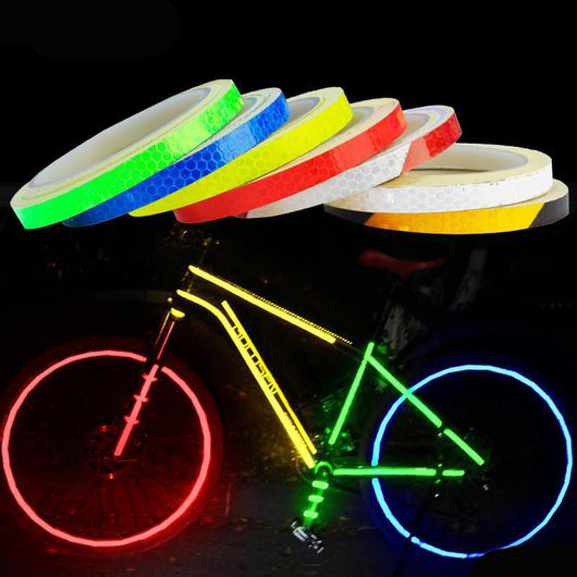 Cinta Reflectante Fluorescente para Ruedas de Bicicleta - 8M de Seguridad - Image 7
