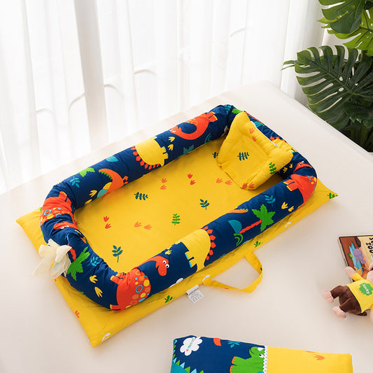 Cuna Portátil Plegable con Colchón Extraíble y Lavable para Recién Nacidos