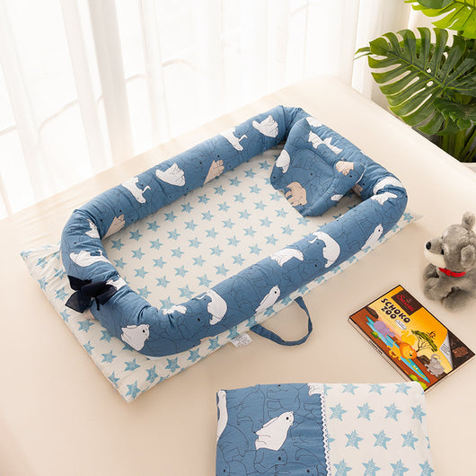 Cuna Portátil Plegable con Colchón Extraíble y Lavable para Recién Nacidos - Image 3