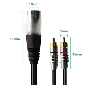 Cable Adaptador XLR Canon a RCA Estéreo Dual para Amplificadores - Image 10