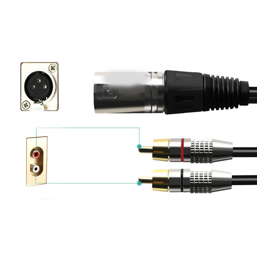 Cable Adaptador XLR Canon a RCA Estéreo Dual para Amplificadores - Image 11