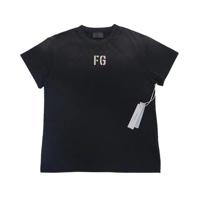 Camiseta Estampada de Manga Corta Wealthy Flocking - Estilo High Street - Image 5