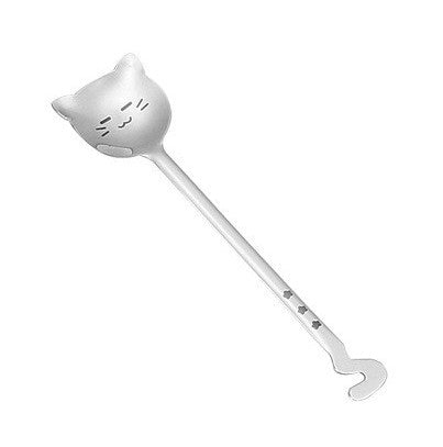 Cucharilla de Café con Diseño de Gato Japonés y Coreano de Cola Rizada - Image 11