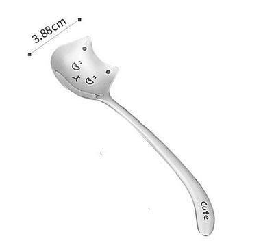 Cucharilla de Café con Diseño de Gato Japonés y Coreano de Cola Rizada - Image 7