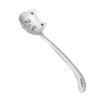Cucharilla de Café con Diseño de Gato Japonés y Coreano de Cola Rizada - Image 8